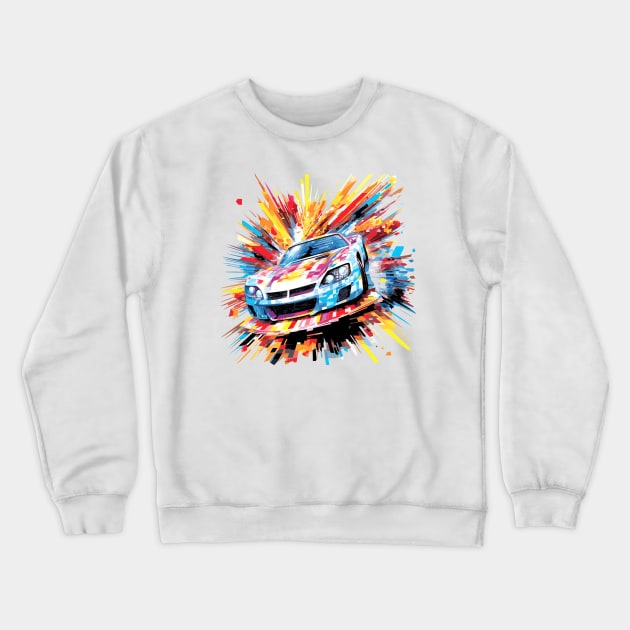 Car Racing Formula 1 Competition Abstract Crewneck Sweatshirt by Cubebox